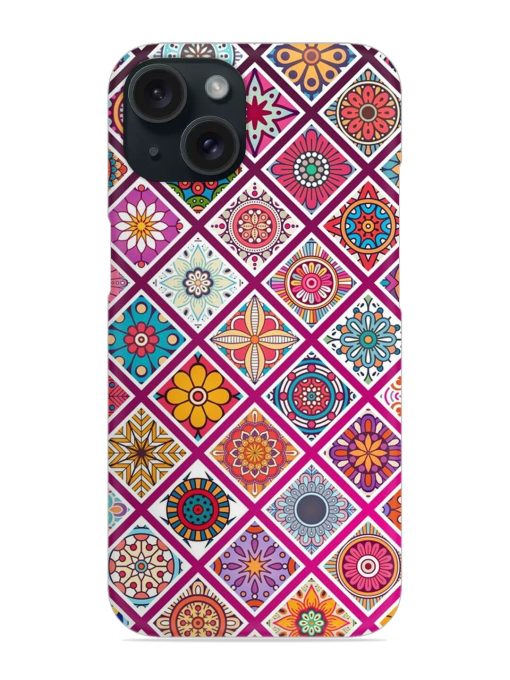 Seamless Tile Pattern Snap Case for Apple Iphone 15 Zapvi