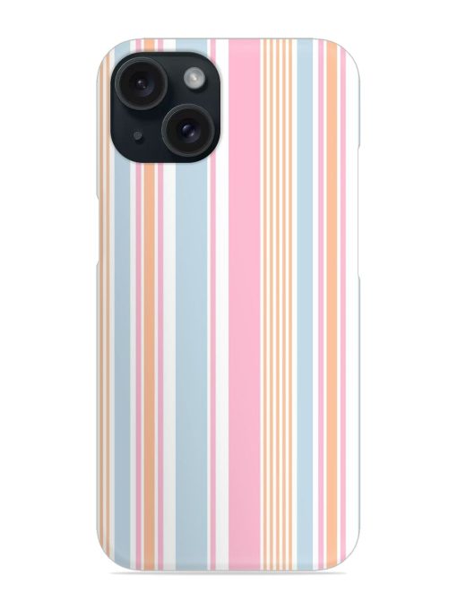 Stripe Seamless Pattern Snap Case for Apple Iphone 15 Zapvi