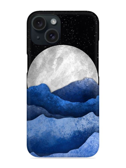 Full Moon Mountain Vector Snap Case for Apple Iphone 15 Zapvi