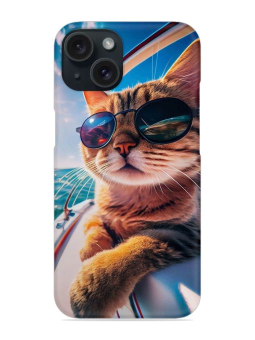 Cat In Style Snap Case for Apple Iphone 15 Zapvi