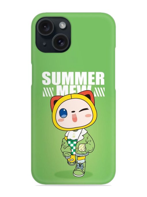 Summer Mew Snap Case for Apple Iphone 15 Zapvi