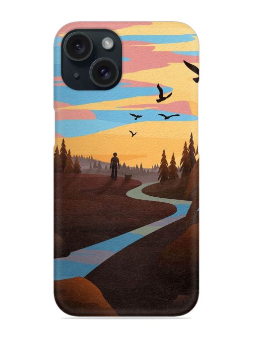 Natural Landscape Art Snap Case for Apple Iphone 15 Zapvi