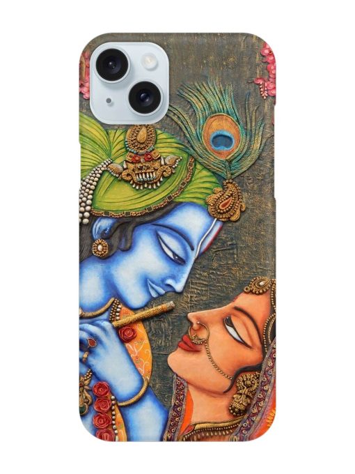 Lord Radha Krishna Flute Art Snap Case for Apple Iphone 15 Plus Zapvi