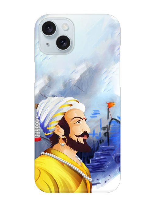 Shivaji Maharaj Color Paint Art Snap Case for Apple Iphone 15 Plus Zapvi