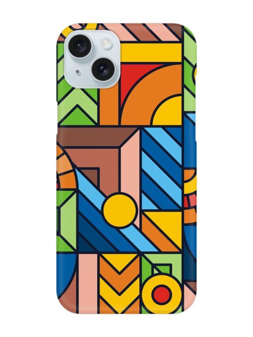 Colorful Geometric Snap Case for Apple Iphone 15 Plus Zapvi