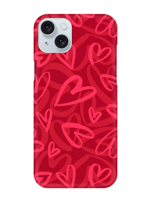 Seamless Romantic Pattern Snap Case for Apple Iphone 15 Plus