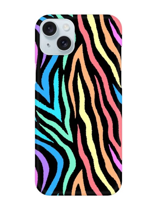 Colorful Abstract Zebra Snap Case for Apple Iphone 15 Plus Zapvi