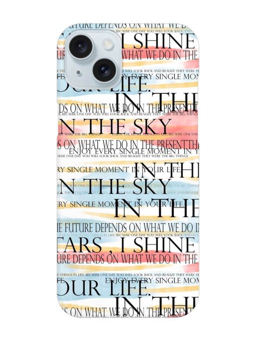 Seamless Slogans Pattern Snap Case for Apple Iphone 15 Plus