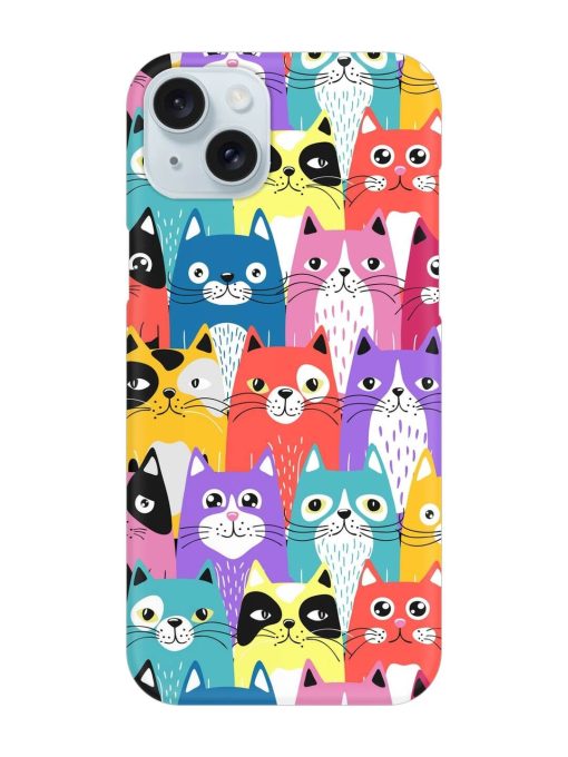 Funny Cartoon Cats Snap Case for Apple Iphone 15 Plus Zapvi