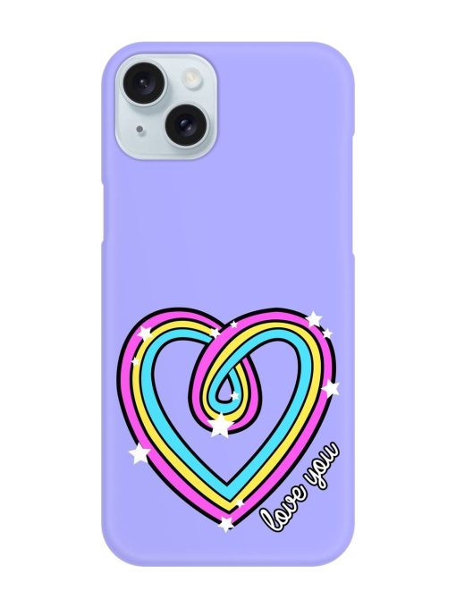 Colorful Rainbow Heart Snap Case for Apple Iphone 15 Plus Zapvi