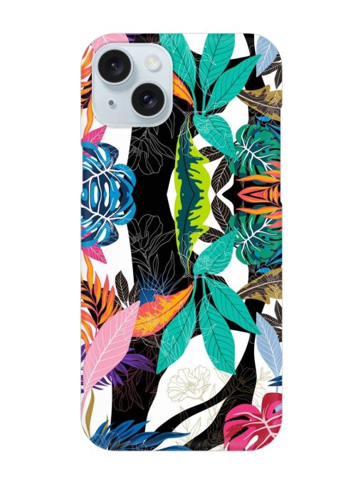 Floral Pattern Bright Snap Case for Apple Iphone 15 Plus Zapvi