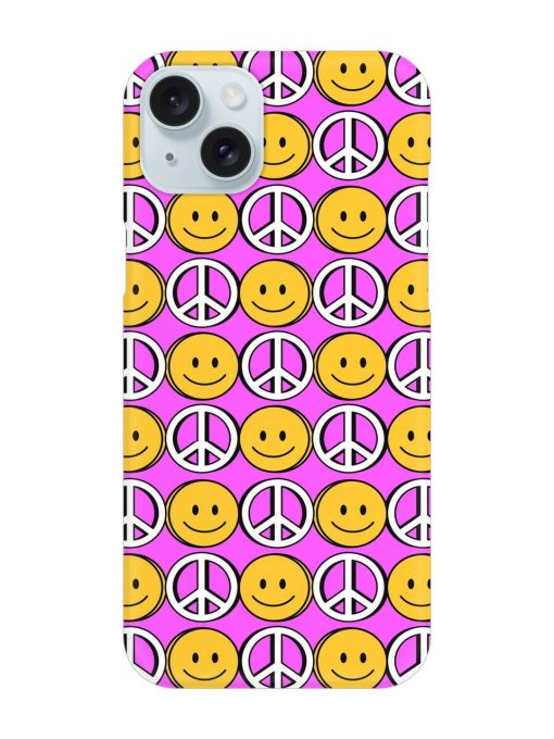 Smiley Face Peace Snap Case for Apple Iphone 15 Plus Zapvi