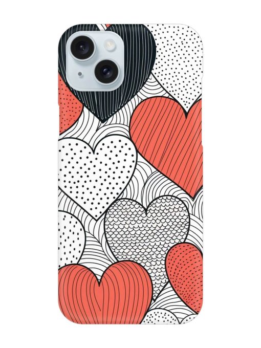 Girly Heart Seamless Snap Case for Apple Iphone 15 Plus Zapvi