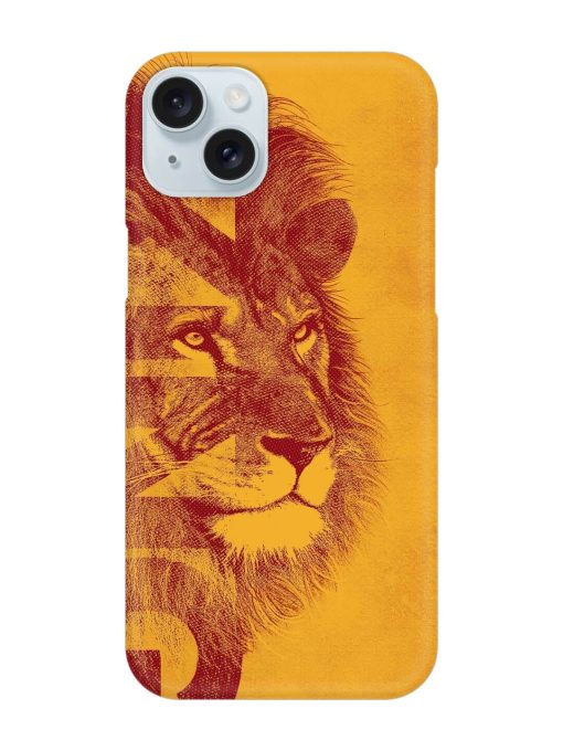 Gold Lion Crown Art Snap Case for Apple Iphone 15 Plus Zapvi