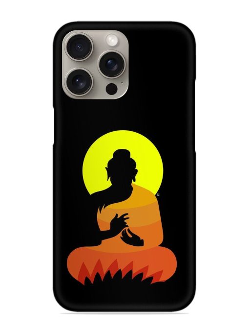 Buddha Art Black Snap Case for Apple Iphone 15 Pro Zapvi