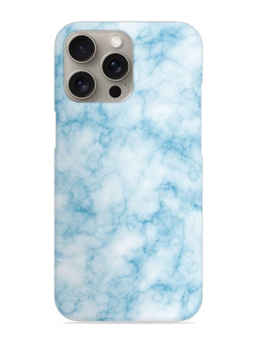 Blue White Natural Marble Snap Case for Apple Iphone 15 Pro Zapvi