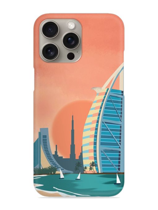 Dubai Architectural Scenery Snap Case for Apple Iphone 15 Pro Zapvi