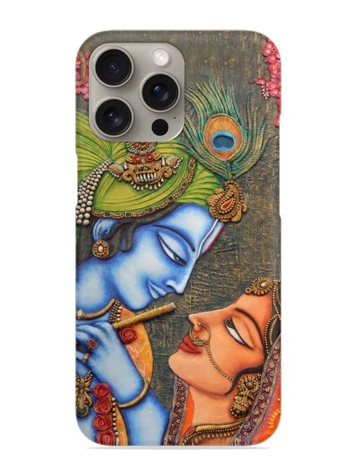 Lord Radha Krishna Flute Art Snap Case for Apple Iphone 15 Pro Zapvi