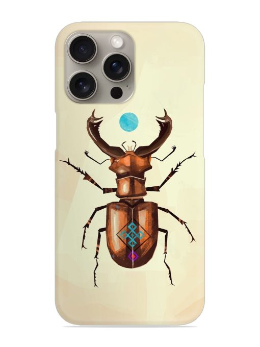 Stag Beetle Vector Snap Case for Apple Iphone 15 Pro Zapvi