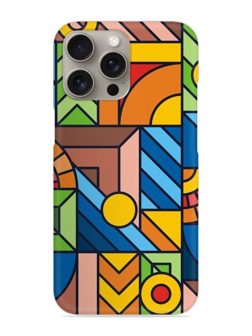 Colorful Geometric Snap Case for Apple Iphone 15 Pro