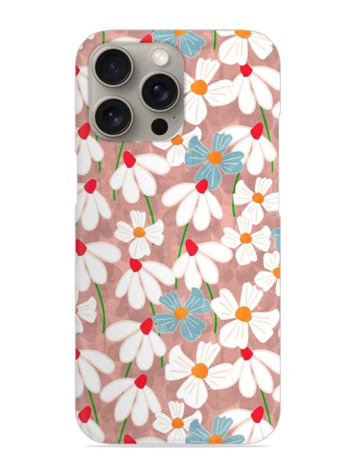 Abstract Petal Flowers Snap Case for Apple Iphone 15 Pro Zapvi