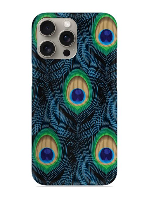 Seamless Pattern Peacock Snap Case for Apple Iphone 15 Pro Zapvi