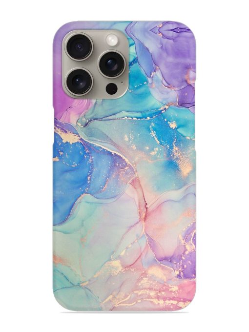 Alcohol Ink Colors Snap Case for Apple Iphone 15 Pro Zapvi