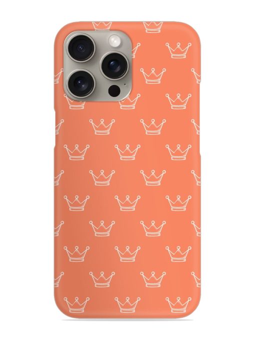 Hand Drawn Crown Snap Case for Apple Iphone 15 Pro Zapvi