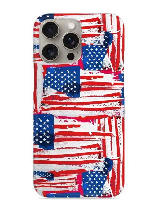 Usa Flag Seamless Snap Case for Apple Iphone 15 Pro