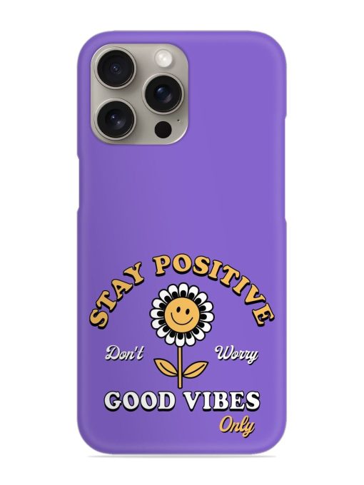 Retro Positive Flower Snap Case for Apple Iphone 15 Pro Zapvi