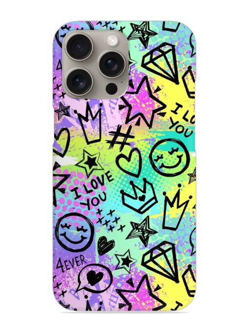 Bright Seamless Pattern Snap Case for Apple Iphone 15 Pro Zapvi