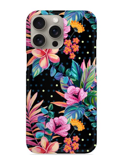 Seamless Floral Pattern Snap Case for Apple Iphone 15 Pro