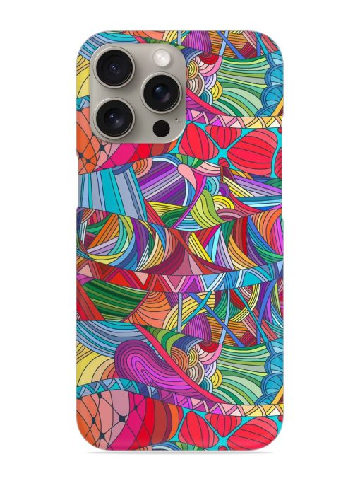 Seamless Patterns Hand Drawn Snap Case for Apple Iphone 15 Pro