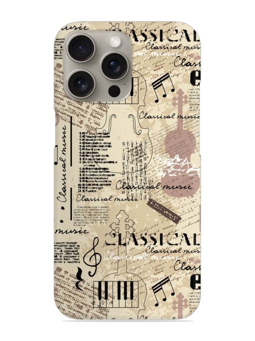 Classical Music Lpattern Snap Case for Apple Iphone 15 Pro