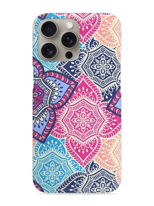 Ethnic Floral Seamless Snap Case for Apple Iphone 15 Pro Zapvi