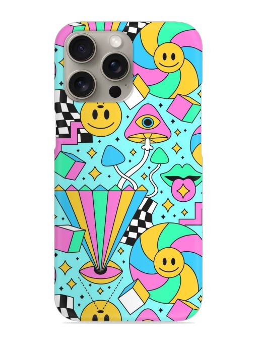 Trippy Rainbow 60S Snap Case for Apple Iphone 15 Pro Zapvi