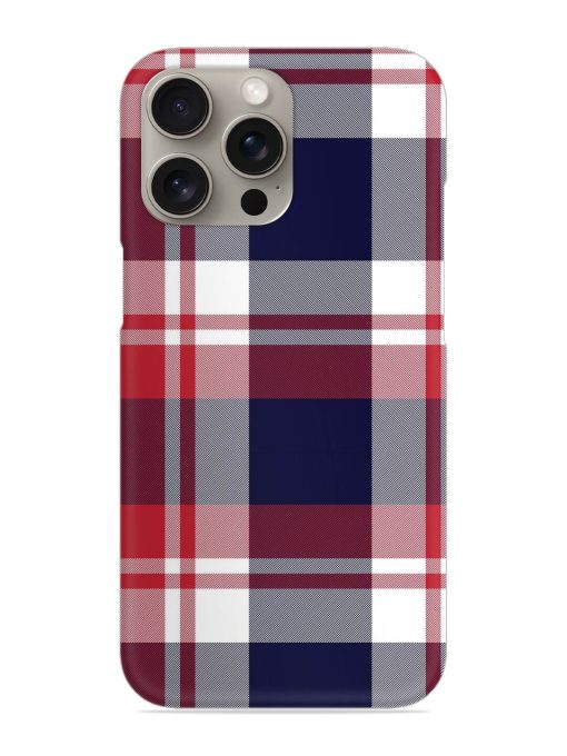 Classic Plaid Tartan Snap Case for Apple Iphone 15 Pro