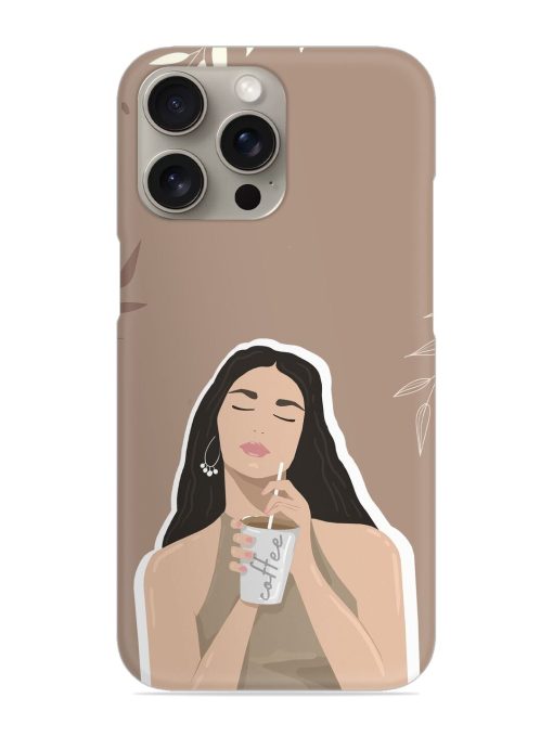 Girl With Coffee Snap Case for Apple Iphone 15 Pro