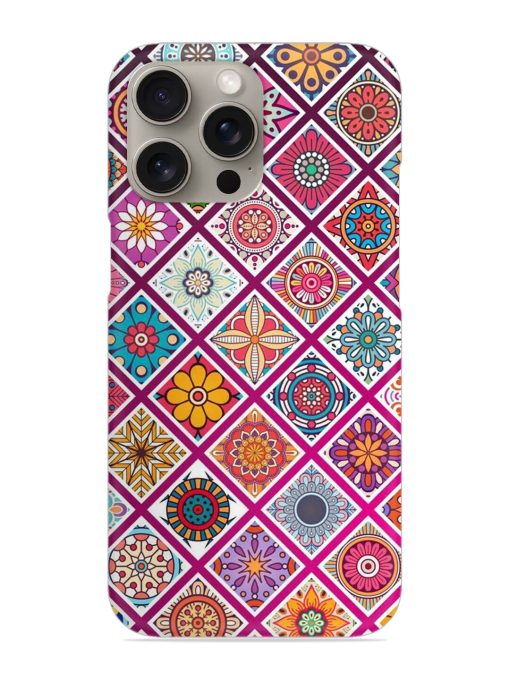 Seamless Tile Pattern Snap Case for Apple Iphone 15 Pro Zapvi