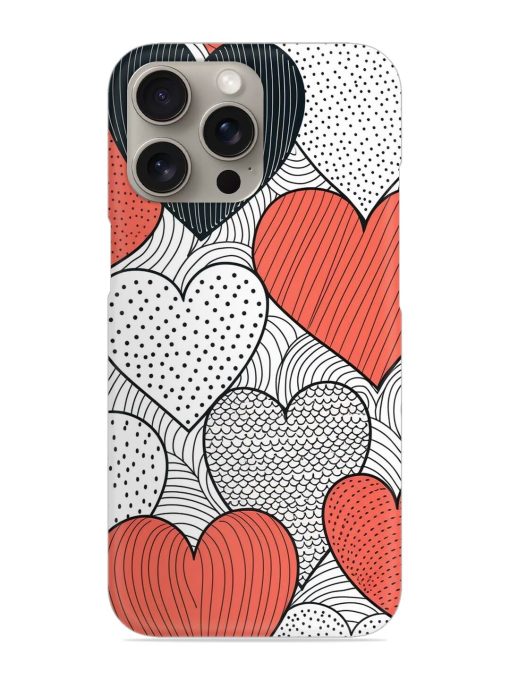 Girly Heart Seamless Snap Case for Apple Iphone 15 Pro Zapvi