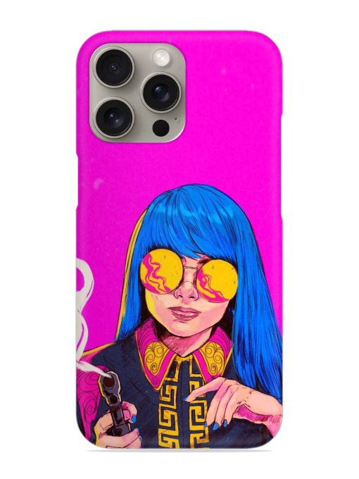 Aesthetic Anime Girl Snap Case for Apple Iphone 15 Pro