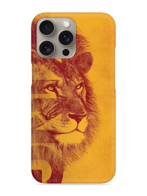 Gold Lion Crown Art Snap Case for Apple Iphone 15 Pro Zapvi