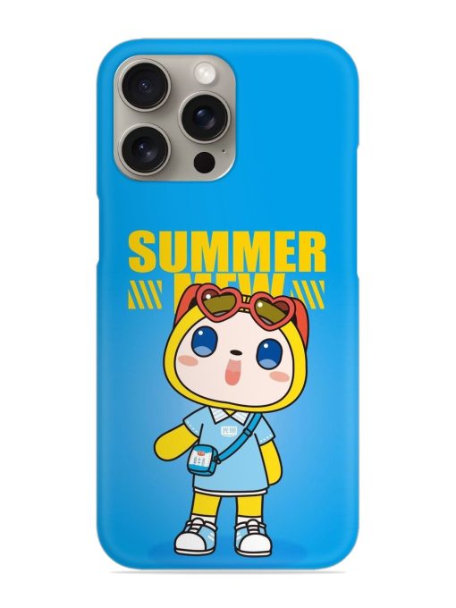 Summer Mew Cartoon Snap Case for Apple Iphone 15 Pro Zapvi