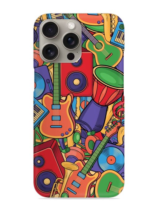 Colorful Music Art Snap Case for Apple Iphone 15 Pro