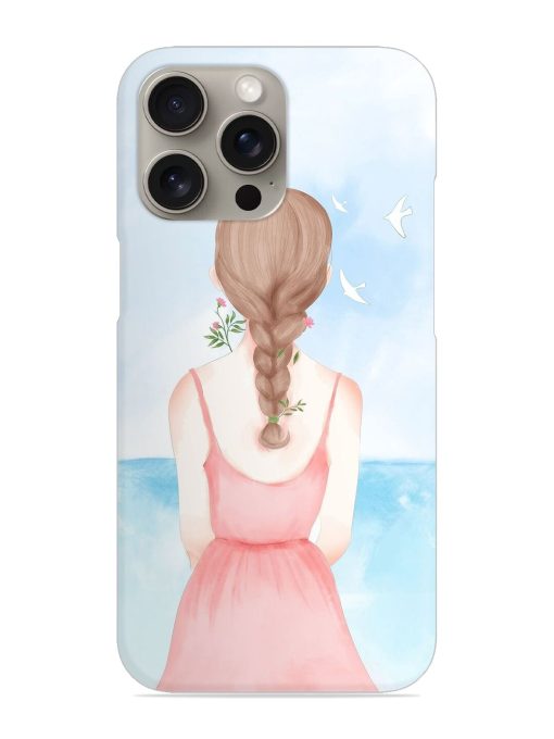 Watercolor Girl Vector Snap Case for Apple Iphone 15 Pro