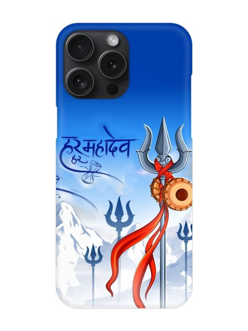 Har Har Mahadev Trishul Snap Case for Apple Iphone 15 Pro Max Zapvi