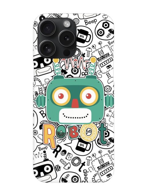 Robot Modern Seamless Pattern Snap Case for Apple Iphone 15 Pro Max Zapvi