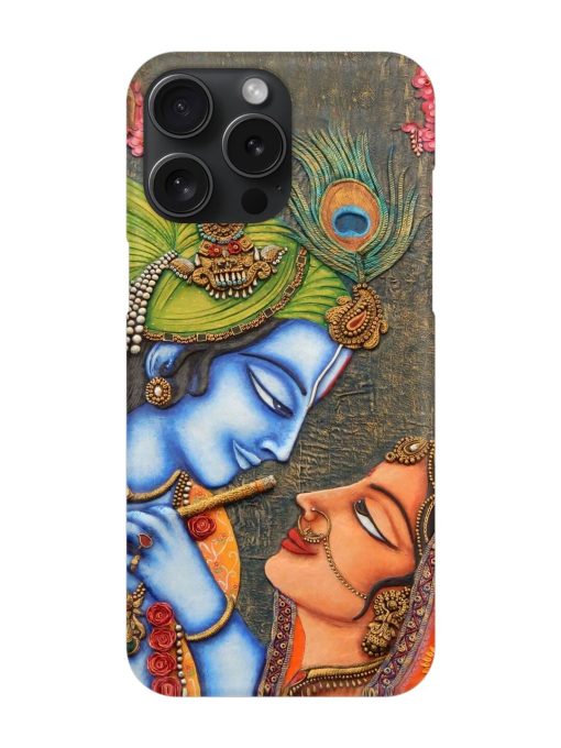 Lord Radha Krishna Flute Art Snap Case for Apple Iphone 15 Pro Max Zapvi