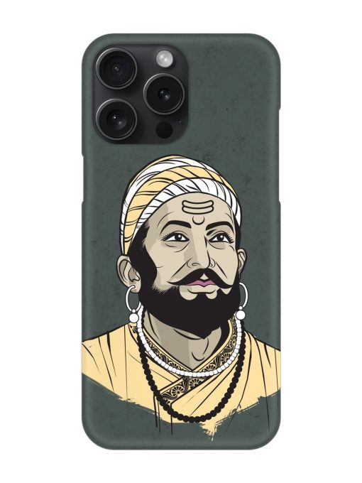 Shivaji Maharaj Vector Art Snap Case for Apple Iphone 15 Pro Max Zapvi