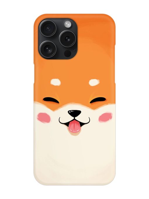 Cute Dog Face Vector Snap Case for Apple Iphone 15 Pro Max Zapvi